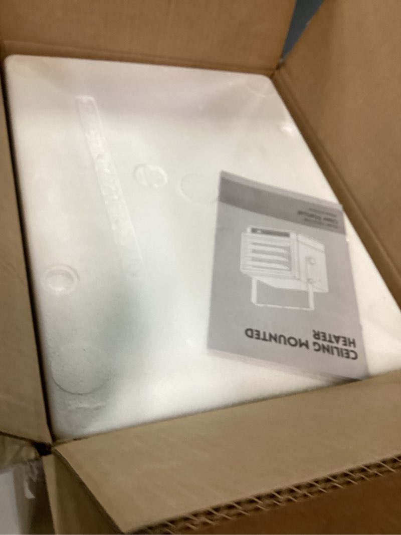 Condition photo showing Good Condition for 7500W Electric Garage Heater with Remote, Ceiling Mount Shop Heater, Garage Space Heaters with ECO Mode, 12H Timer, Thermostat, Overheat Protection, for Garage Workshops Warehouses Industrial 7500W with Remote