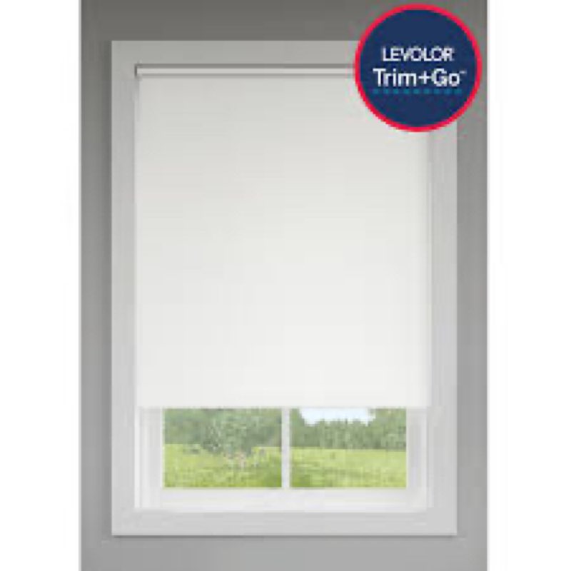 levolor blackout roller shade - 73-in x 78-in - vinyl - white 2043759