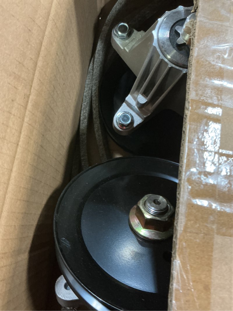 Condition photo showing As Is for (Similar item) 2 Pcak 130794 Spindle 153535 Pulley Compatible with Craftsman Mower - Spindle Assembly with Pulley Compatible with Hus qvarna HU CT130 CTH150 LT130 LTH145 YT150 YTH150 HU Poulan Pro Riding Mower (2) 130794 Spindle (2) Pulley