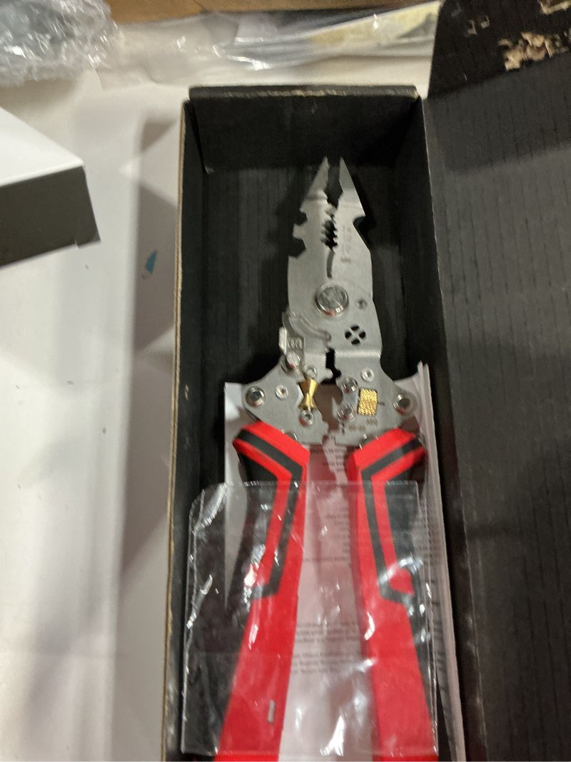 Condition photo showing New/Like New for 14-in-1 Wire Stripping Pliers, 2026 New Wire Strippers Tool with Voltage Tester & Alarms, Detectable 12-250V, Heavy-Duty Electrical Pliers & Wire Cutters–for Professional and Home Use(Red)
