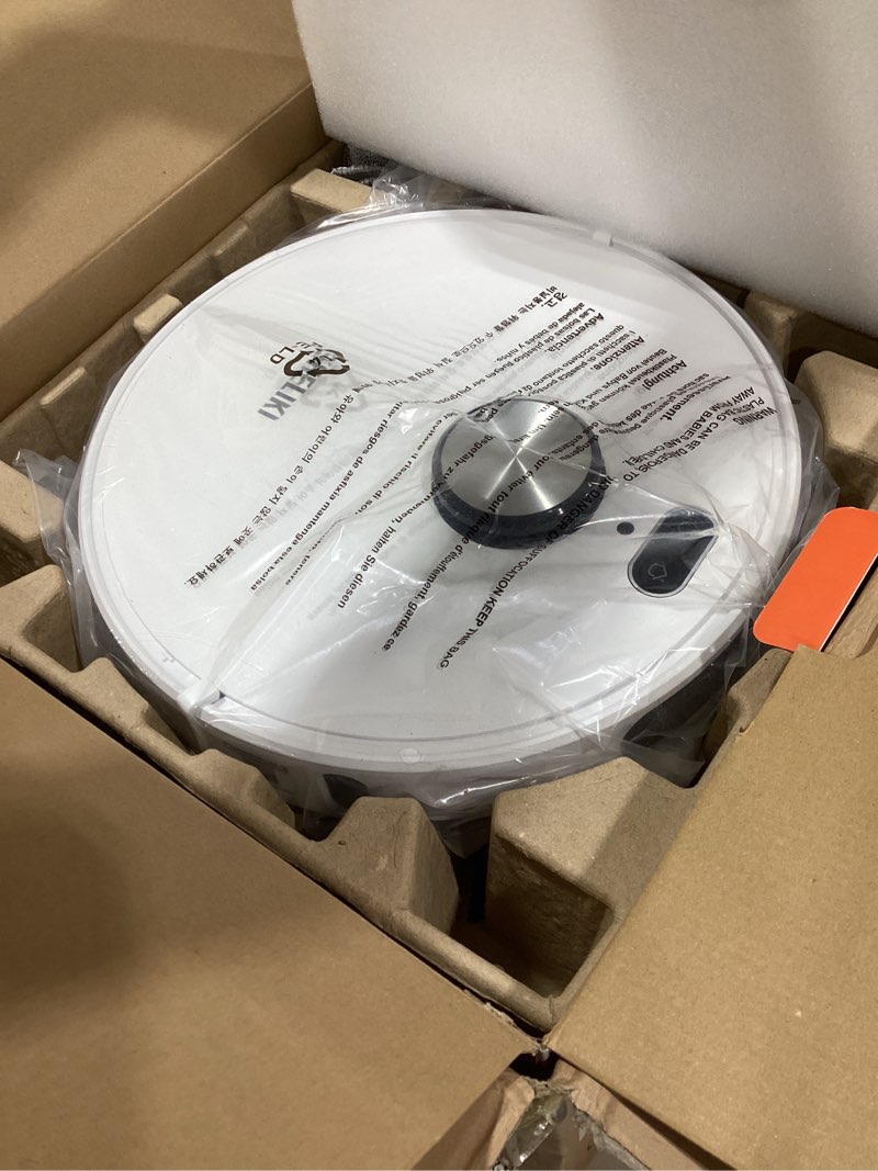 Condition photo showing As Is for Robot Vacuum and Mop Combo, 3-in-1 Robotic Vacuums Cleaner with 70-Day Self-Emptying Base, LiDAR Navigation Smart Mapping & Strong 6000Pa Suction, for Pet Hair, Hard Floor, Carpet