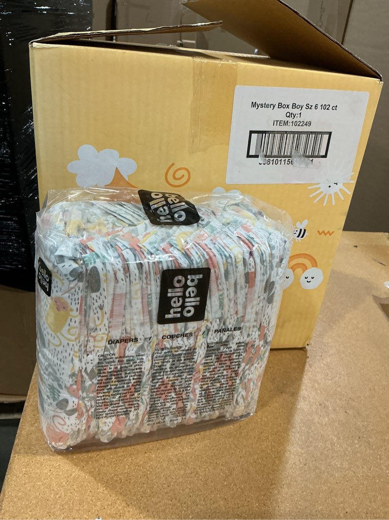 Condition photo showing New/Like New for hello bello premium baby diapers, toddler size 6