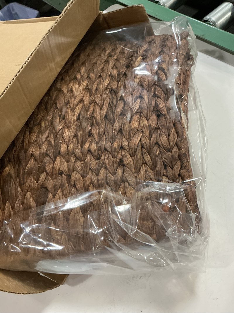 Condition photo showing New/Like New for 6-Piece Rattan Christmas Tree Collar - 33" Rustic Farmhouse Tree Skirt- Xmas Tree Base Cover for Christmas Decoration- Woven Holiday Tree Ring Accessory for Home, Living Room (Brown, 33 in)