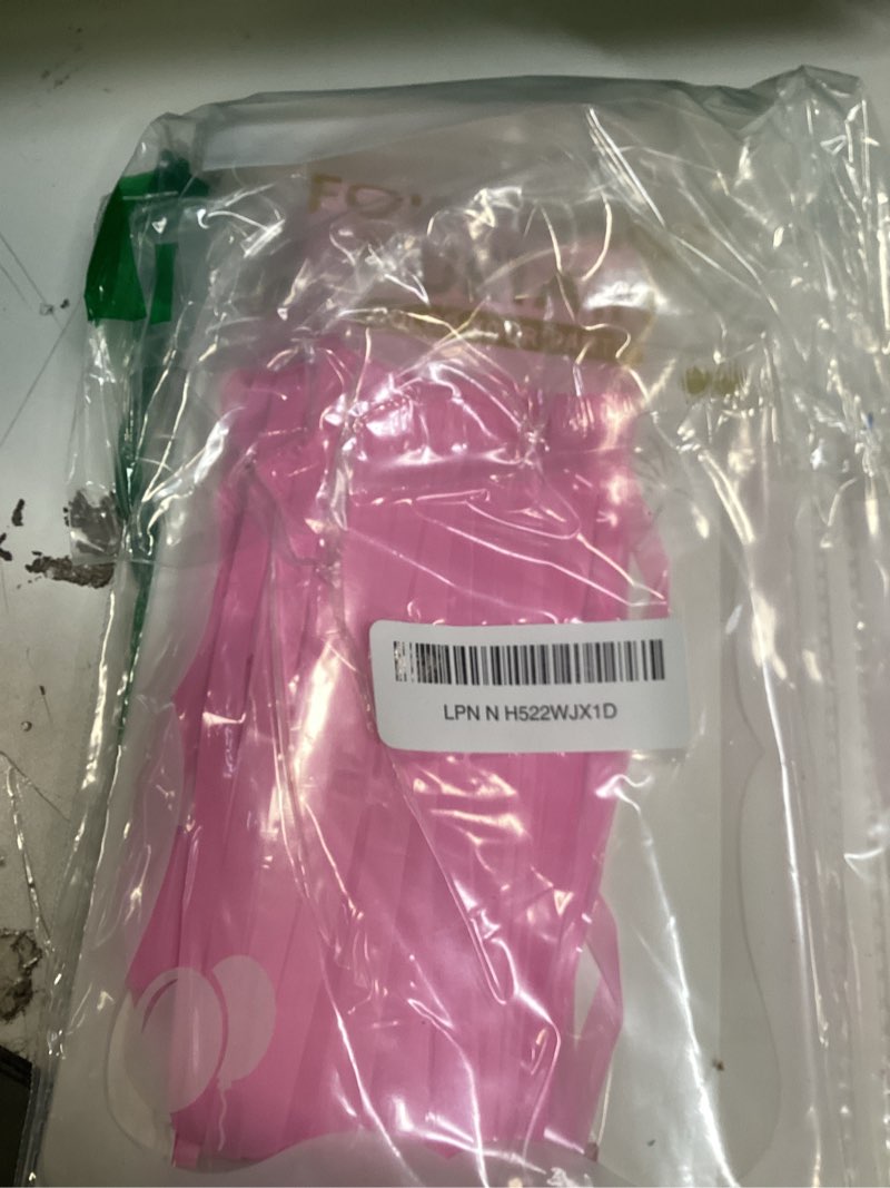 4 Pack Fringe Curtain Backdrop, 3.2Ft x 6.6Ft Pink Metallic Tinsel Foil Fringe Streamers Background for Photo Booth Birthday Wedding Baby Shower Carnival Easter Mother’s Day Party Decorations Macaron Pink