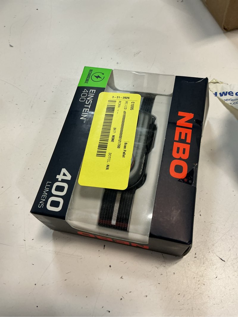Condition photo showing As Is for nebo einstein 750 lumen led gray flex headlamp