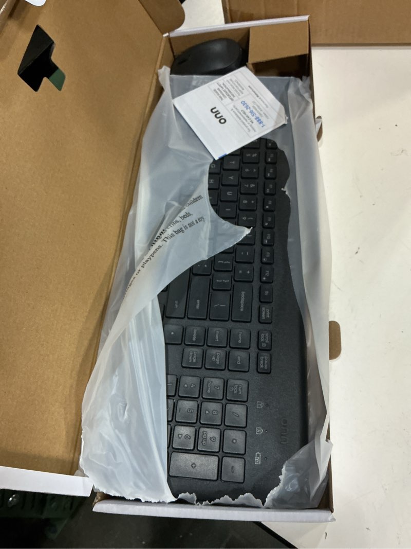 Condition photo showing Good Condition for onn. wireless keyboard & mouse combo, 104 keys, optical, usb nano receiver, greystone