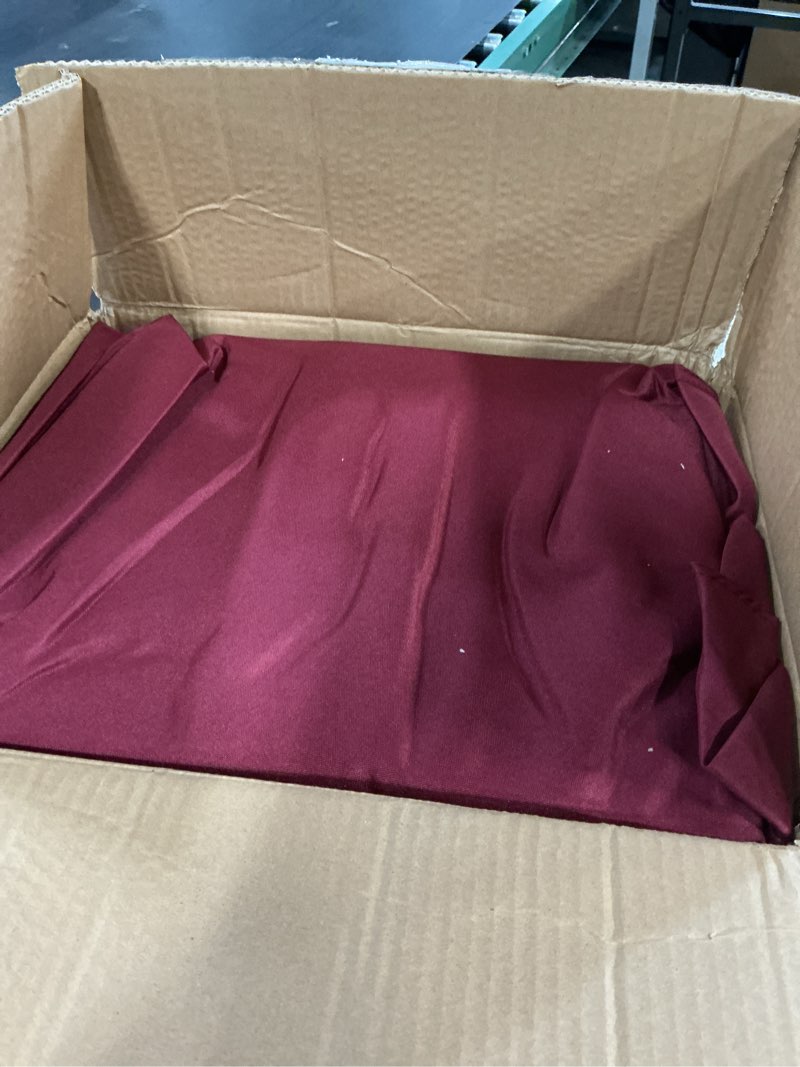 Condition photo showing Good Condition for fitable 6 pack burgundy round tablecloths - 120 inches in diameter - stain resistant and washable table clothes, polyester fabric table covers for wedding, party, banquet, formal events burgundy 120 in round, 6 pack