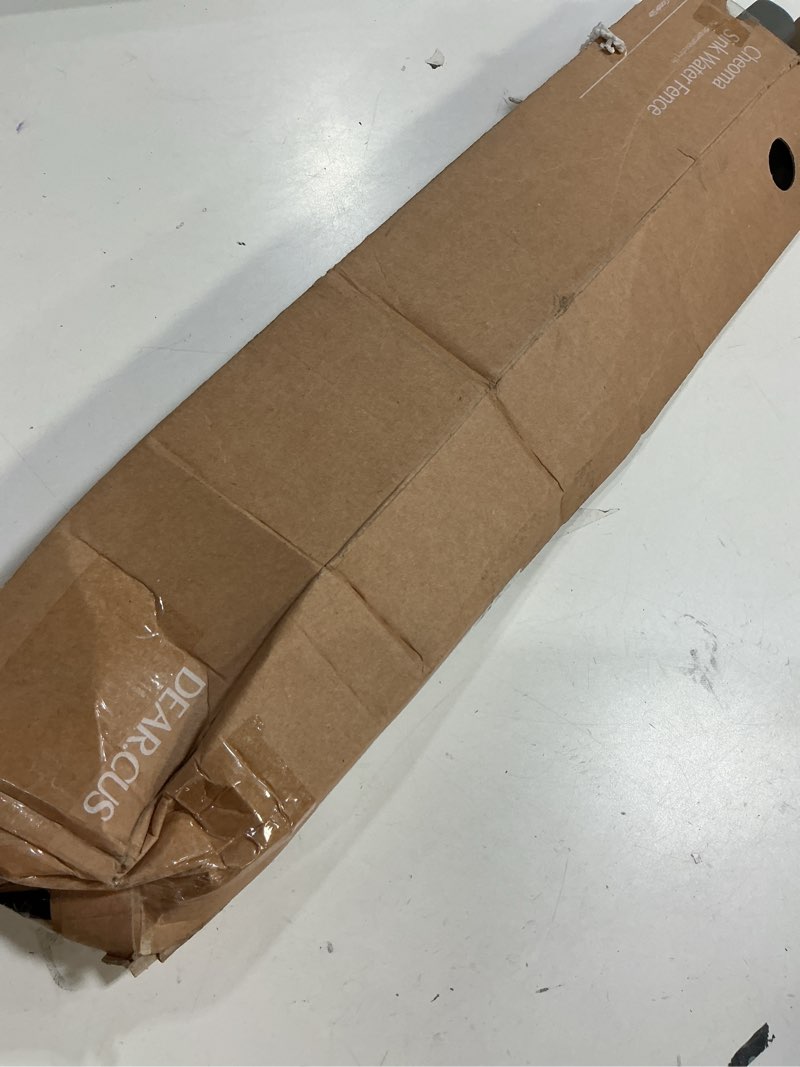 Condition photo showing As Is for 23 inches 100% Premium Silicone Kitchen Sink Splash Guard - Non Slip Strong Suction, Durable, and Easy-to-Clean Splash Protector for Mess-Free Cooking and Dishwashing (Deep Gray) 23" Deep Gray