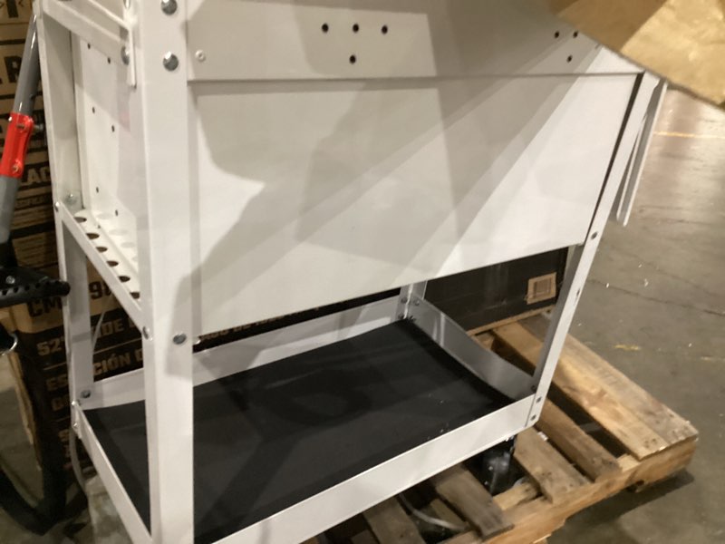 Condition photo showing As Is for kobalt 35-in w x 37.5-in h steel rolling tool cabinet ( white )