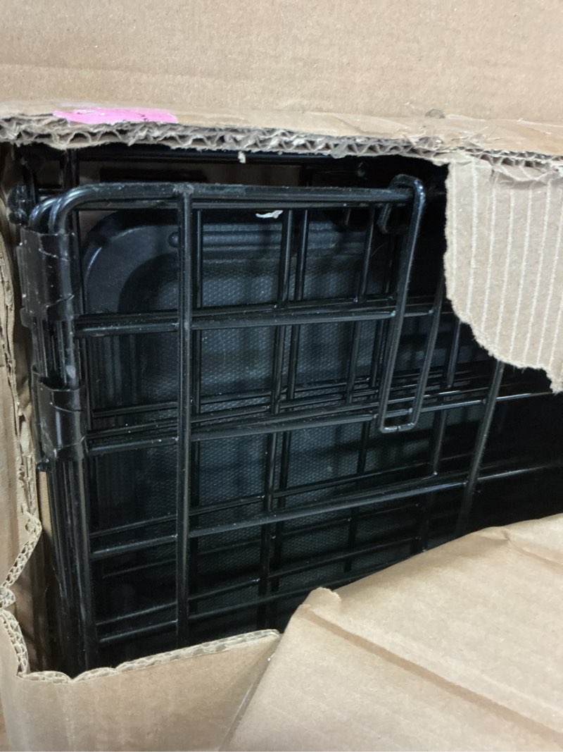 Condition photo showing As Is for MidWest Homes for Pets 48-Inch Two-Door iCrate Folding Dog Crate with Divider Panel, Leak-Proof Tray & Secure Latches – Metal Wire Kennel for XL Breeds – Portable, Durable & Easy to Assemble 48.0"L x 30.0"W x 33.0"H Black