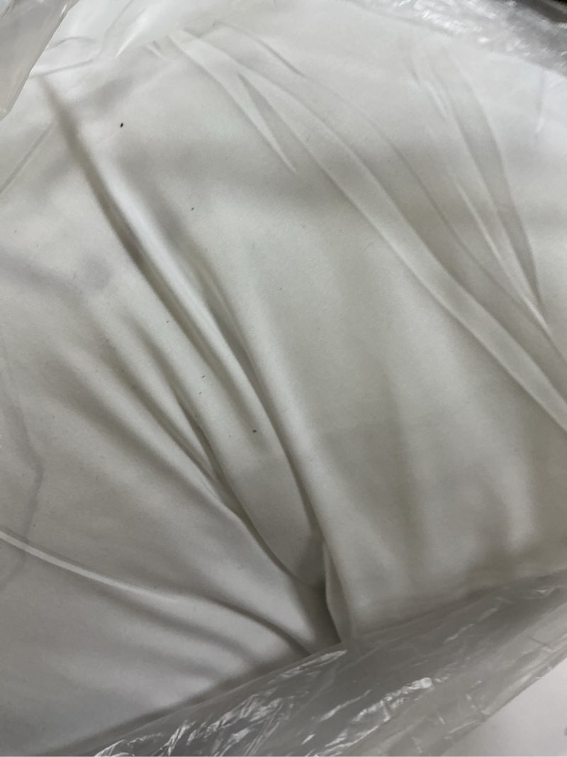 Condition photo showing As Is for GOLD TEXTILES White Throw Pillows Insert (Pack of 4) Polyester Sham Stuffer Throw Pillow - Lightweight Square Indoor Decorative Pillows - Bed and Cushion Couch Pillows (4, 20 x 20) 4 Pack 4 - 20