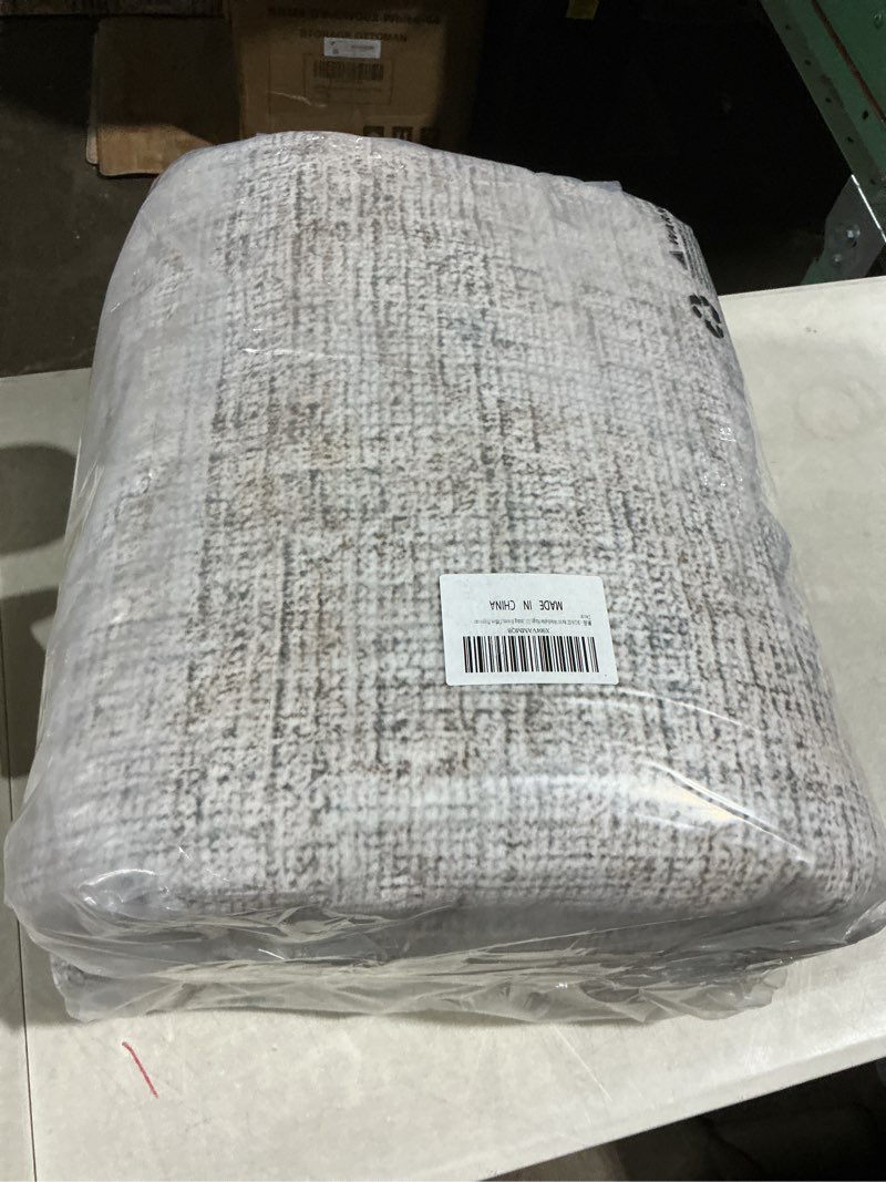 Condition photo showing Good Condition for BGASZ 8x10 Washable Rugs, Ultra Soft Faux Wool Retro Carpets, Non Slip Backing,Short-Pile&Durable Edge Binding, Stain Resistant, The Large Carpet for Bed Room, Dining Room,Office,Playroom Decor Muted Blue-off-white-gray