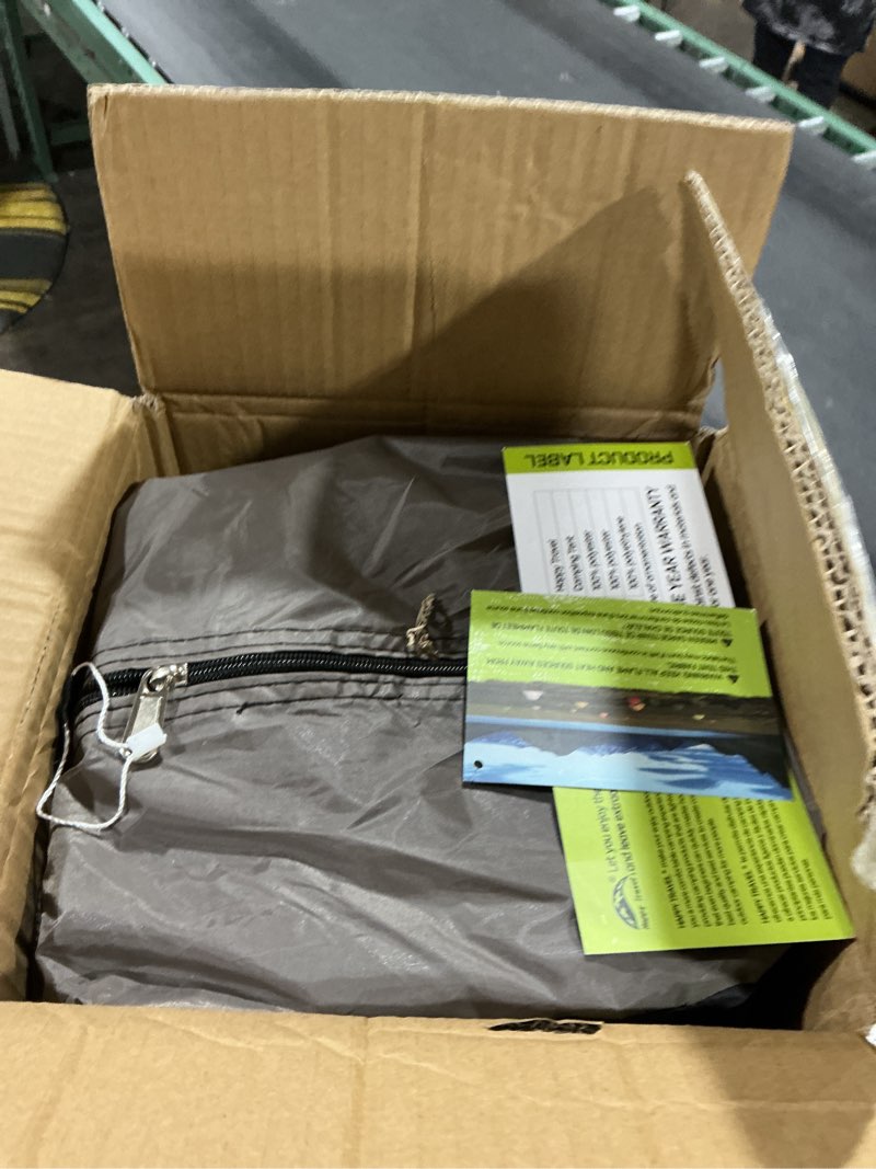 Condition photo showing As Is for Happy Travel Tent 6 Person Tents for Camping, Waterproof Easy Setup Camping Tent with Rainfly, Portable Large Family Cabin Tent with 5 Large Mesh Windows and Carry Bag for Outdoor Camping & Hiking Black