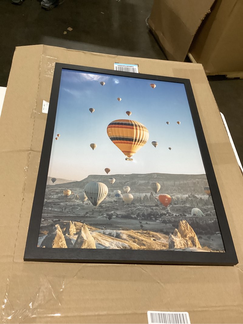 Condition photo showing As Is for 17x24 Picture Frame Black for Poster Photo Picture, Horizontal and Vertical Formats for Wall Hanging, 17 x 24 Wall Gallery Poster Photo Frame for 17 by 24 Photos Posters, Black Black 17x24 inch