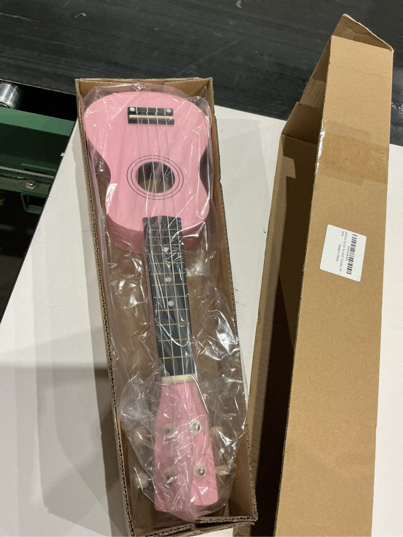 Condition photo showing New/Like New for 21 inch wooden kids toddler child children acoustic guitar musical instruments ideal for 3-9 year old boys girls gifts (pink)