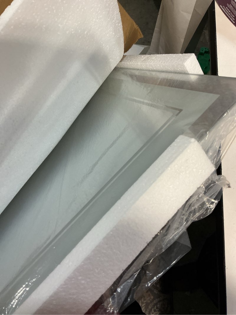 Condition photo showing Good Condition for 30"x24" led bathroom mirror with anti-fog, stepless dimmable lights, 3 color modes, shatter-proof tempered glass,waterproof design 30"l x 24"w