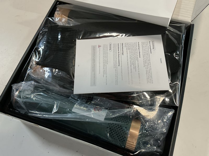 Condition photo showing Good Condition for 5 in 1 blow dryer brush, upgrade hair dryer brush set negative ion air styler curling wrap air curler, hot air brush curling iron hair styling tools as a gift for straight/curl/dry/smooth gold