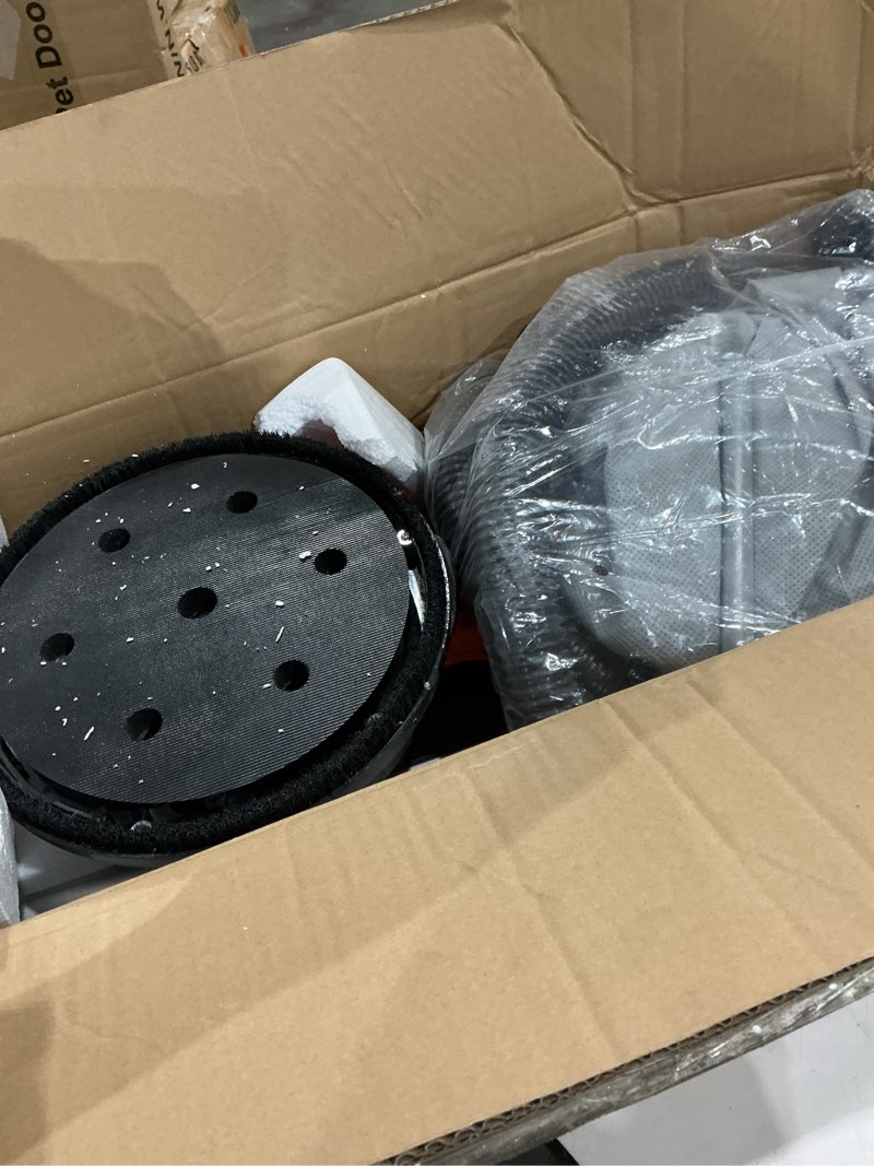Condition photo showing As Is for drywall sander, 1000w popcorn ceiling removal tool, automatic drywall sander with vacuum dust collection, led light, 6 variable speed 800-2200rpm, foldable & extendable handle,15pcs sanding discs