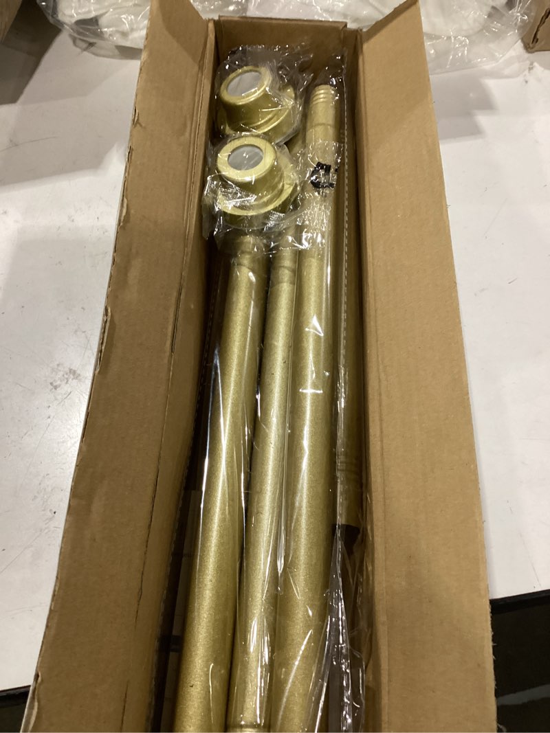 Condition photo showing New/Like New for aizesi gold tension curtain rod 30-63inch 1pcs,spring tension rod no drilling non-slip adjustable tension curtain rod,spring loaded rod extendable tension rod for windows doorway bedroom gold-1pcs 30"-63"