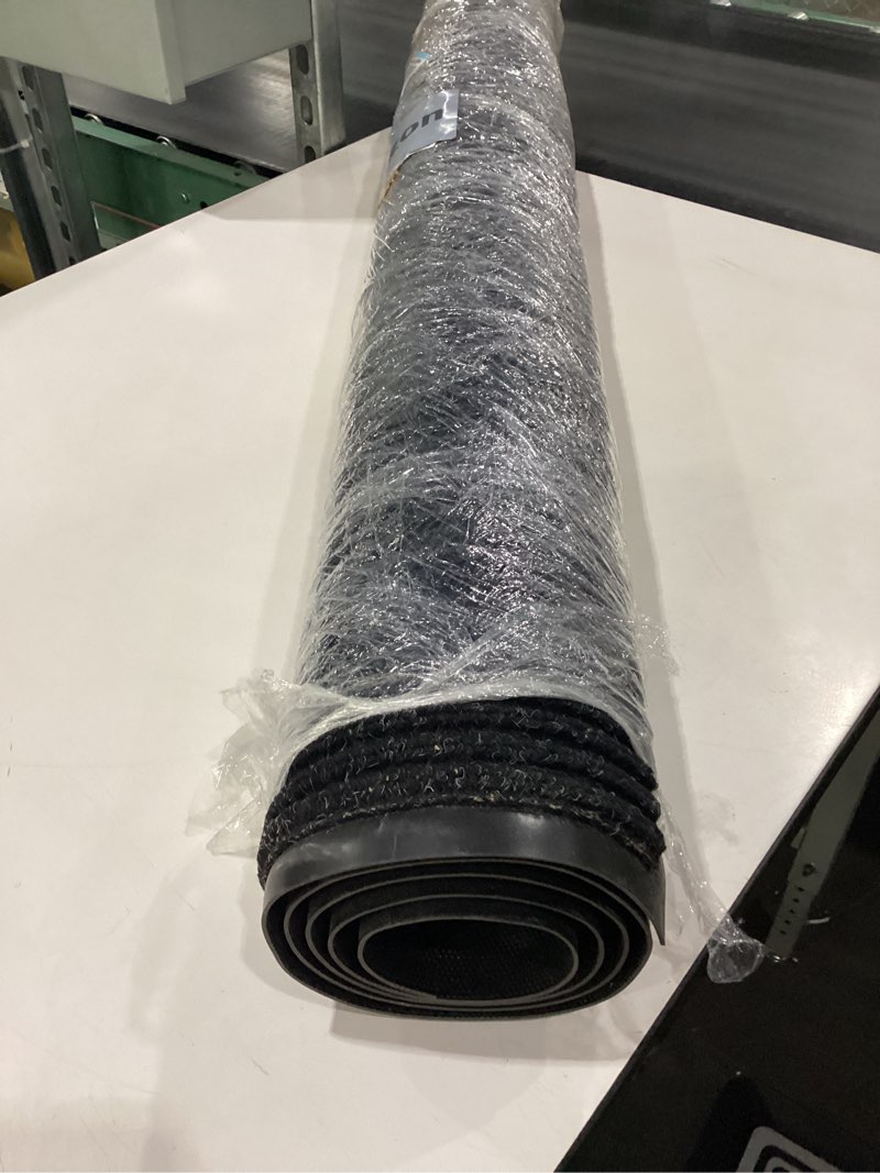 Condition photo showing Good Condition for Futurwit Front Door Mat, 60" x 48" Heavy Duty Indoor Outdoor Doormat, Non-Slip Welcome Mats for Entryway, Rubber Backing Low Profile Commercial Door Mats, Black Stripe 4' x 5' (Rectangular) Black Stripe