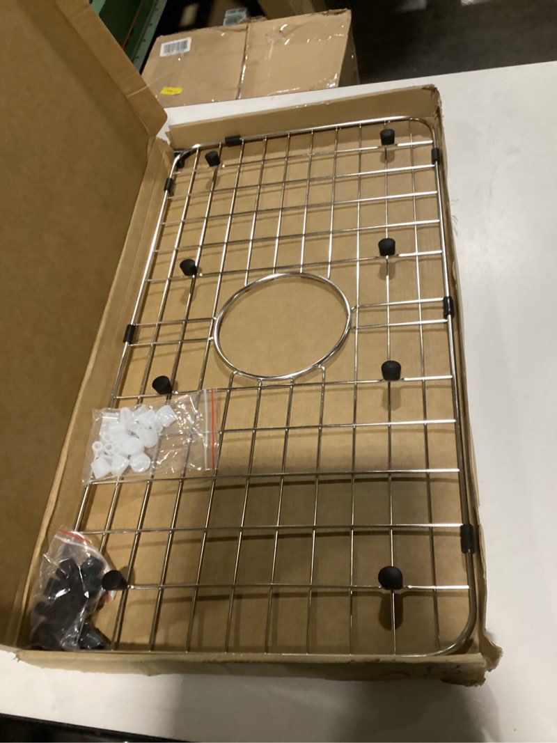 Condition photo showing Good Condition for Serene Valley Sink Bottom Grid 24-1/8" x 12-5/8", Centered Drain with Corner Radius 1-1/2", Sink Protector NLW2412C
