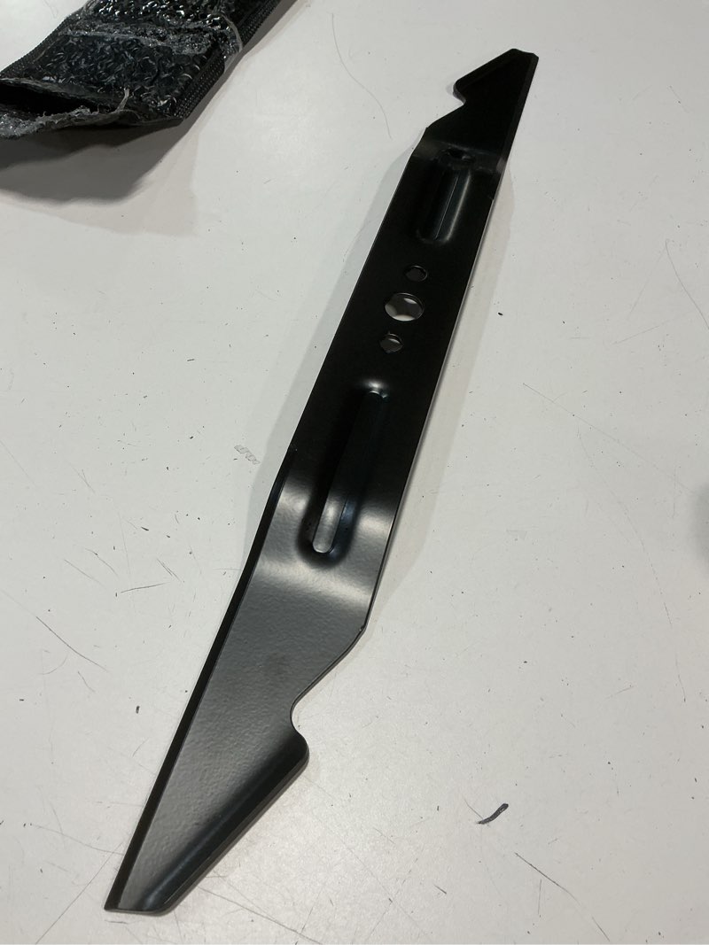 Condition photo showing Good Condition for ab2000 mower blade for 20'' deck, compatible with e go power lm2000 lm2000-s lm2020 lm2020sp, replaces ab2000,3705369000,3705369001, 3-in-1 mulching bagging side discharge steel blade