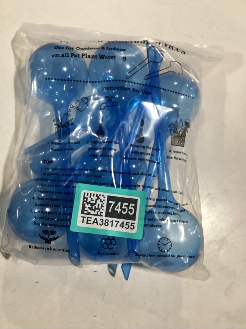 Condition photo showing New/Like New for MOONSOUND Self Watering Globes for Plants - 10pcs Automatic Watering Bulbs for Indoor & Outdoor Potted Plants, Vacation Plant Care, Water Conservation Device A. Blue-6L4S