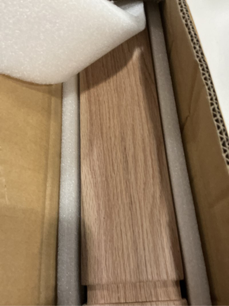 Condition photo showing New/Like New for 3.5" x 47" red oak wood stair newel post with a single groove notched newel wood balusters for staircase interior and outdoor railing newels for stair handrails(1 pcs)