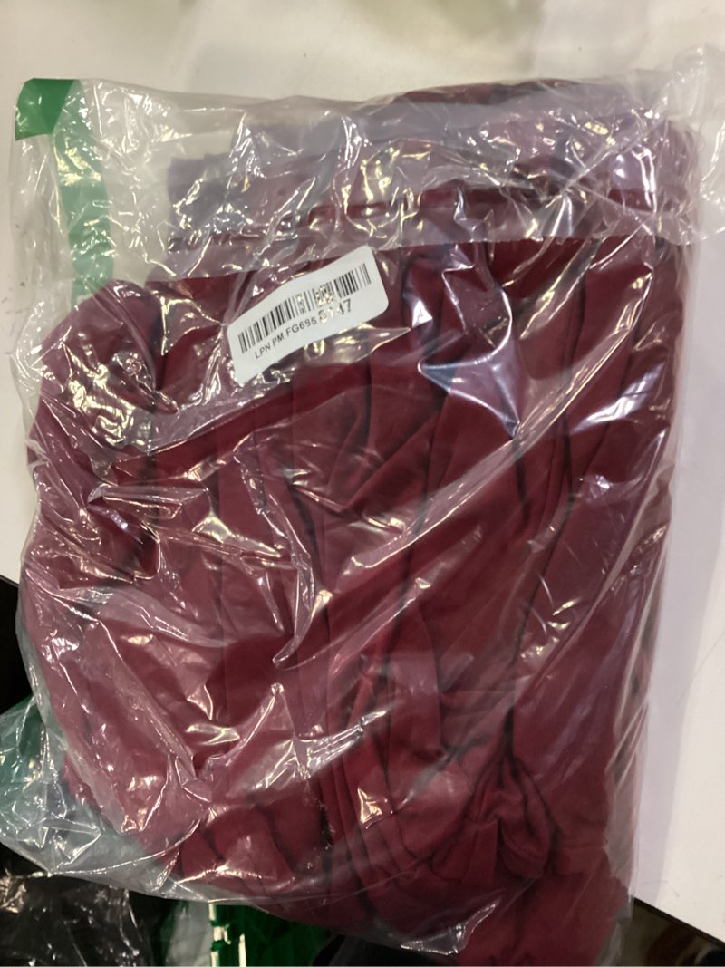Condition photo showing New/Like New for Yousify Women's 2 Piece Lounge Sets Casual Long Sleeve Tops Wide Leg Pants Loose Tracksuit Fall Travel Outfits Burgundy Large