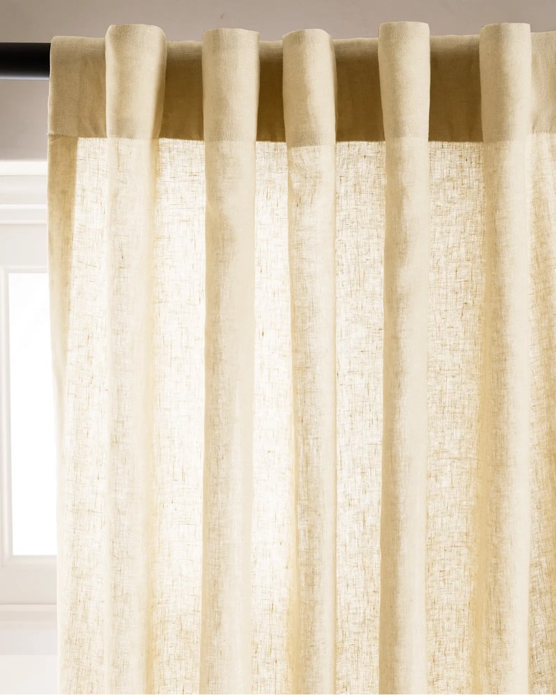 quince european linen curtain ivory/48x96 in/1 piece
