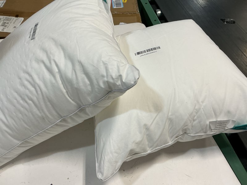 Condition photo showing Good Condition for oubonun 16 x 16 throw pillow inserts set of 2-100% cotton cover - white couch bed decorative pillow pair 16x16 inch (pack of 2)