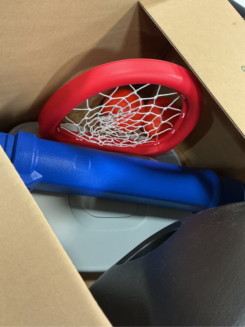 Condition photo showing As Is for Little Tikes Easy Score Basketball Set, Blue, 3 Balls - Amazon Exclusive, 23.75 x 22 x 61 inches