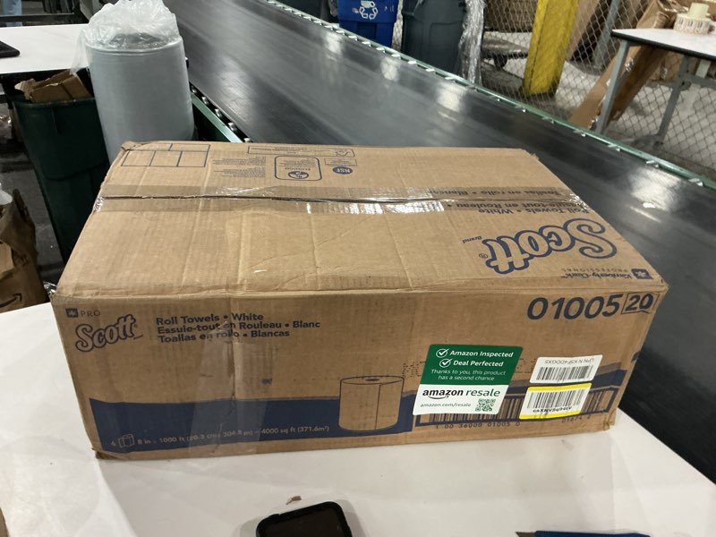 Condition photo showing New/Like New for Scott Professional Essential Universal High-Capacity Hard Roll Paper Towels, Bulk (01005), Hardwound 1.5" Core, Absorbency Pockets, White (6 Rolls at 1K' Each, 6K'/Case)