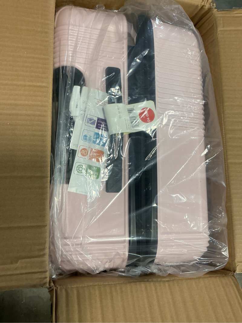Condition photo showing New/Like New for american tourister 28" checkered hardside suitcase - pink