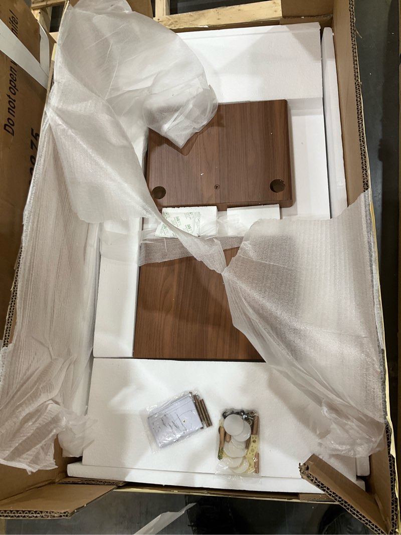 Condition photo showing Good Condition for 47" oval wooden small coffee table for living room - mid century modern tables for small spaces, lounge & office, brown wood center table