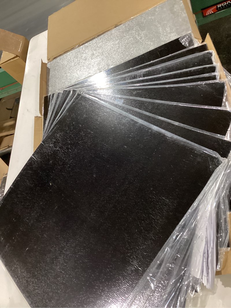 Condition photo showing New/Like New for rora 24x24 inch peel and stick floor tile 10 -pack self-adhesive waterproof vinyl flooring,vinyl floor tiles diy for bathroom, laundry,kitchen,living room,40 sq.ft, grey marble grey02 10pack