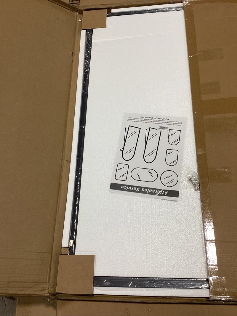 Condition photo showing New/Like New for Window Mirrors for Wall Decor, Wall Mirrors Decorative Window Pane 30 x 40, Rectangular Metal Framed Wall Mounted Mirrors for Bedroom, Living Room, Dining Room, Entryway, Bathroom, Fireplace Black 40"L x 30"W