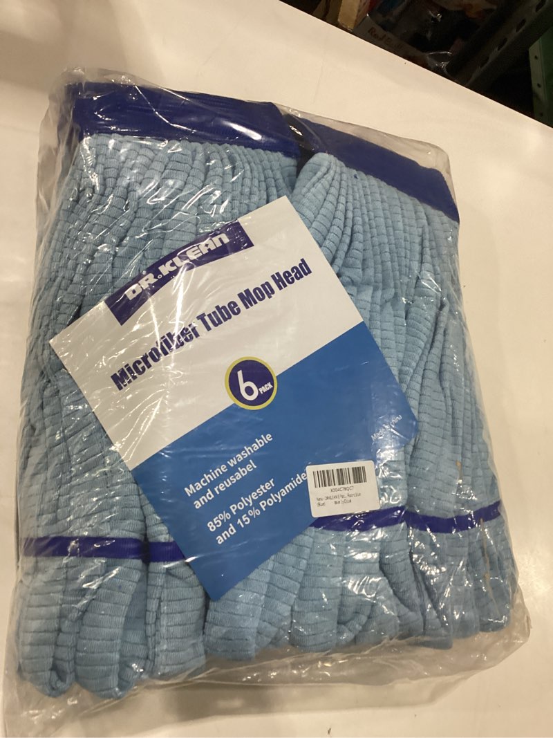 DRKLEAN Large Microfiber Tube Mop Heads,Heavy Duty Mop Head,Highly Absorbent,Commercial Mop Head Rep
