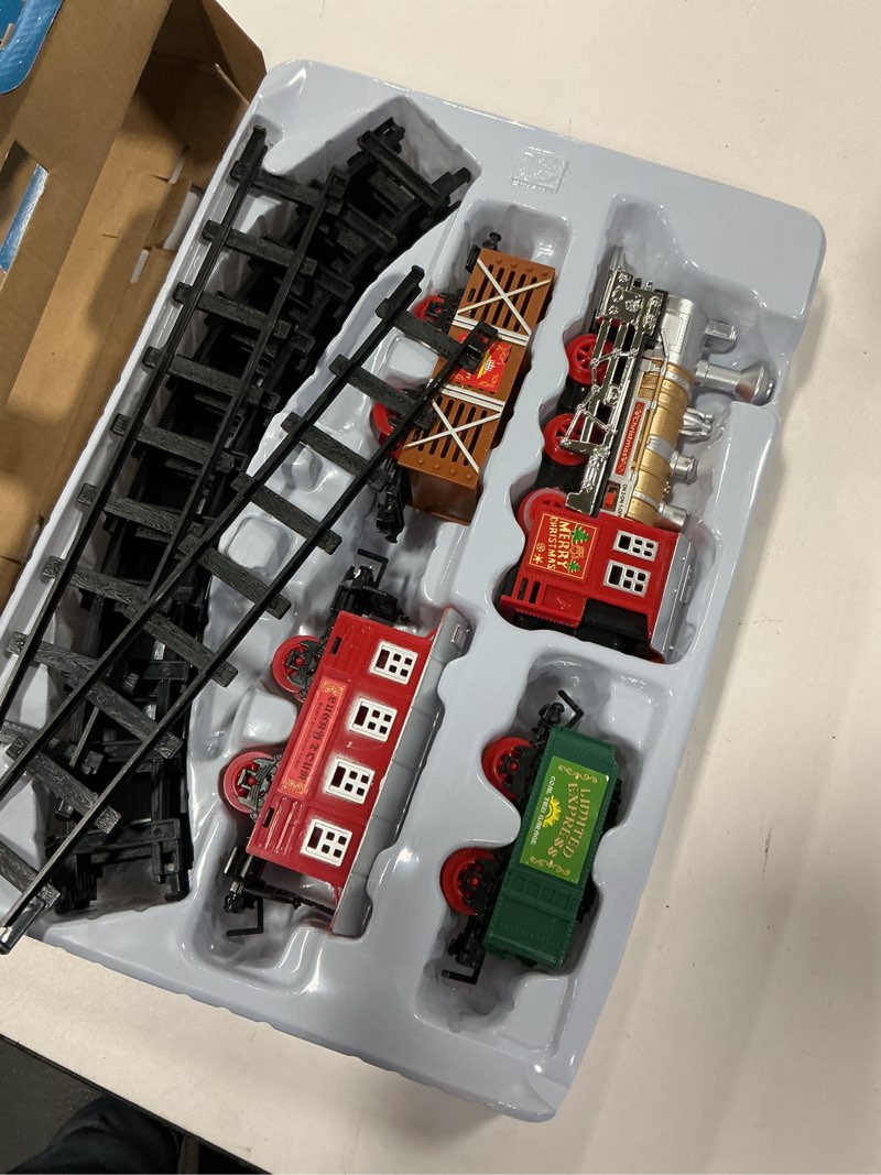 Condition photo showing As Is for Carole Towne Collection 15PC Holiday Train Set (missing parts)