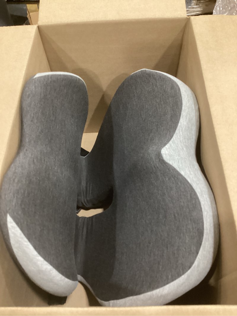 Condition photo showing As Is for truck seat cushion for drivers – memory foam car seat cushions for driving, ergonomic seat cushion for truck driver & office chair, lab-design for back pain & sciatica relief