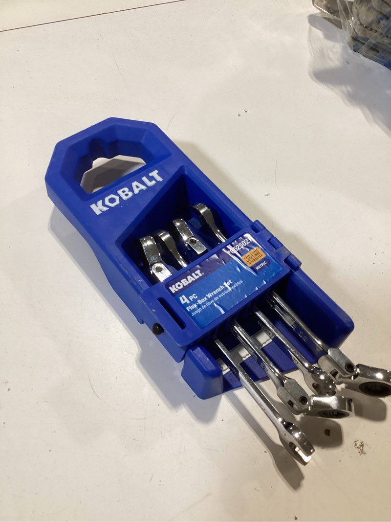 Condition photo showing As Is for kobalt 4 -piece set metric flexible head ratchet wrench