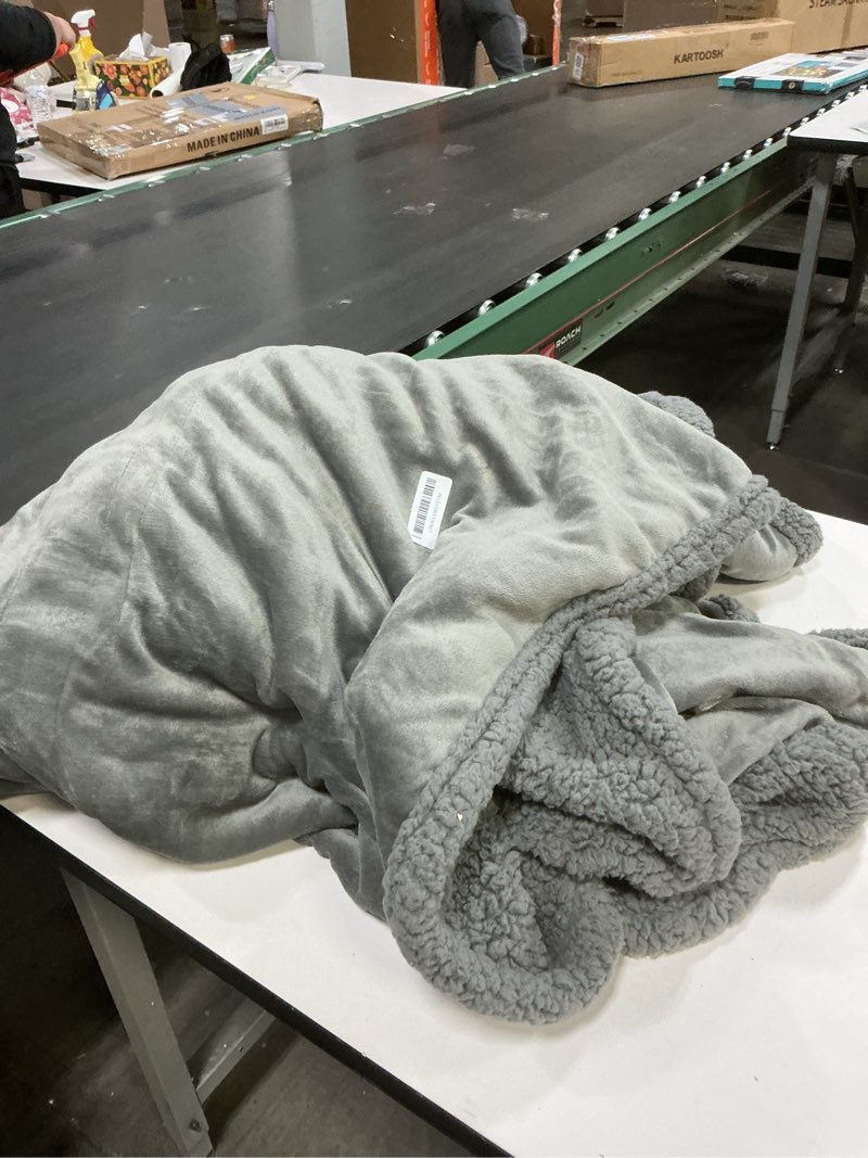 Condition photo showing As Is for TICOO Electric Heated Blanket Full Size 72" x 84" - 5 Heat Settings & 10H Auto-Off, Microplush Flannel & Sherpa Lining, Machine Washable, Overheat Protection, Ideal Gifts for Home/Bedroom/Sofa, Gray 02-light Grey Full (72x84)