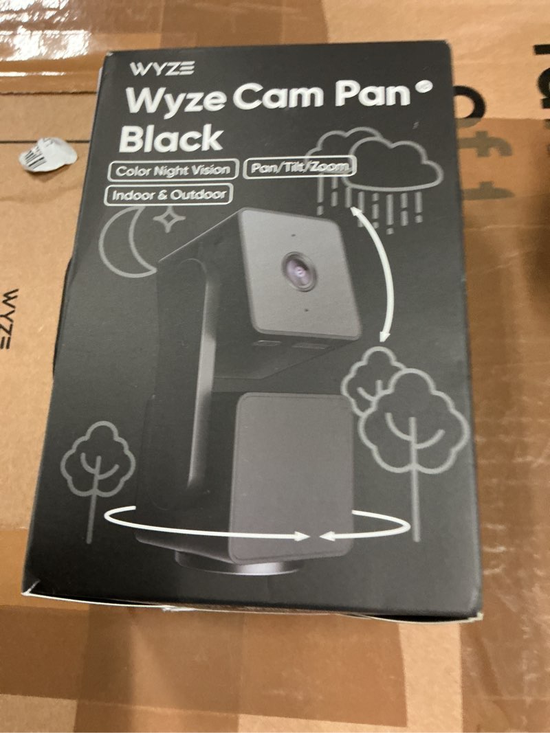 Condition photo showing Good Condition for wyze cam pan v3 indoor/outdoor ip65 1080p 360° pan/tilt/zoom wifi smart home security camera, motion tracking for baby/pet, color night vision, works with alexa&google assistant, free expert setup black 1-pack