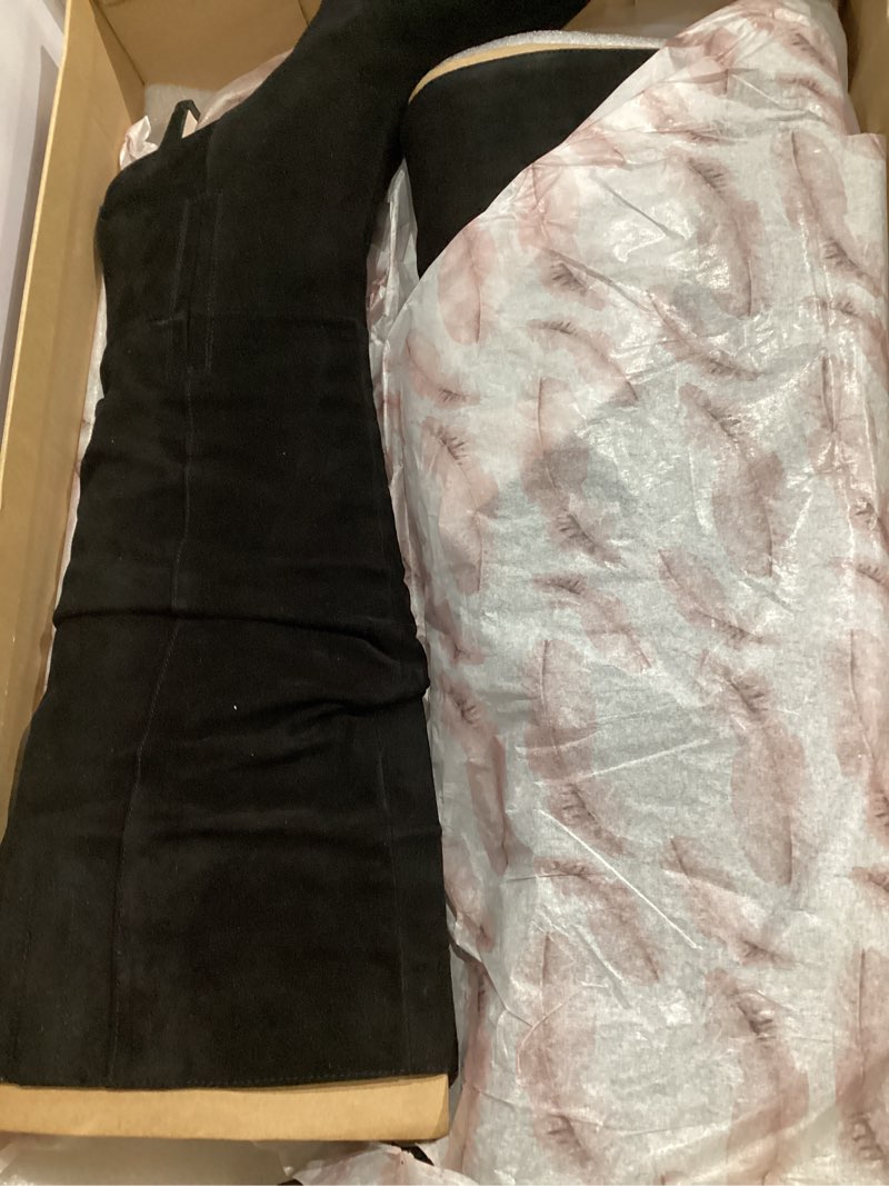 Condition photo showing Good Condition for Jessica Simpson Women's Elisti Pull On Stiletto Mid-Calf Boots 6.5 Black