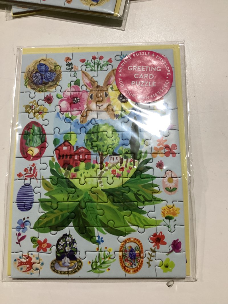 Galison Artisanal Eggs – Easter Greeting and Jigsaw Puzzle Card Includes Color Coordinated Envelope and Sticker Seal