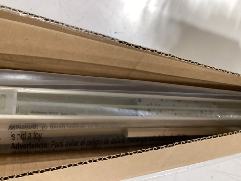 Condition photo showing New/Like New for lazblinds no drill blinds for indoor windows, cordless 1" vinyl mini blinds, privacy s-curve blinds for windows, room darkening horizontal window blinds and shades for home, 39" w x 48" h, beige beige 39" w × 48" h