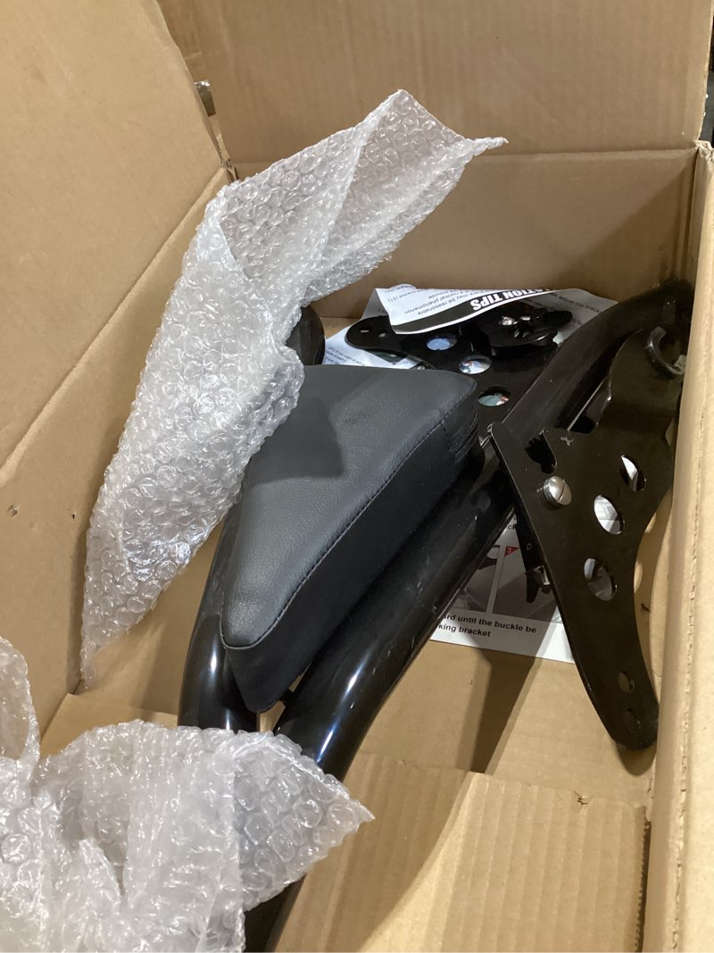 Condition photo showing Good Condition for aufer detachable rear passenger backrest sissy bar with locked rotary latches clips compatible with for harley touring road king street glide electra glide road glide flhr flhx flht fltr 2009-2025 detachable sissy bar