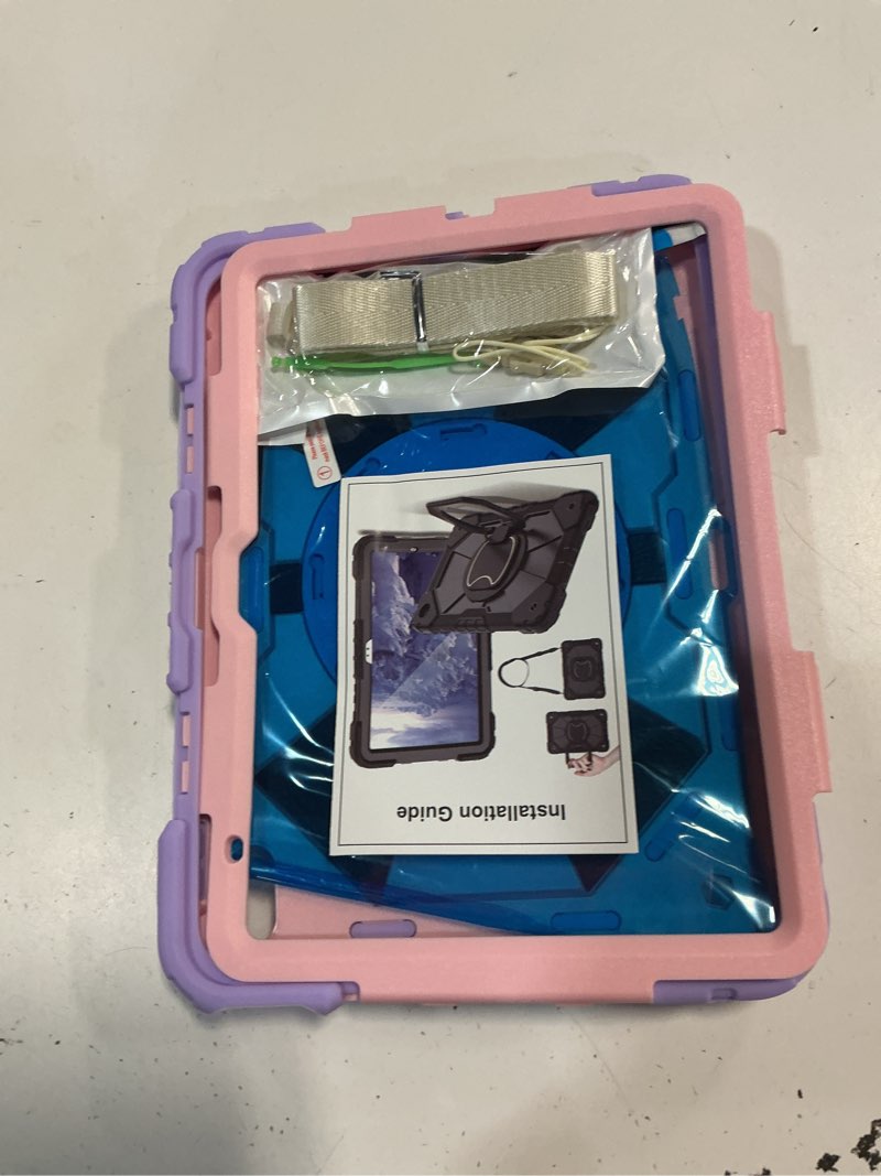 Condition photo showing Good Condition for case for ipad (a16) 11th/10th generation 11/10.9 inch 2025/2022, ubearkk for ipad a16 case with screen protector, 360 degree rotating stand shoulder strap pencil holder, purple pink
