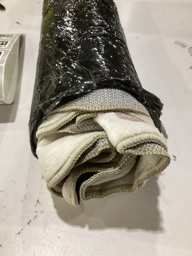 Condition photo showing Good Condition for 2x10 Washable Hallway Runner Rug: Long Floral Scalloped Soft Runners for Kitchen Entry Thin Non Slip Bathroom Nursery Floor Mat Water Resistant Low Pile 10ft Carpet for Living Room Bedroom(2x10,Cream) 2' x 10' (Rectangular) Cream/Floral