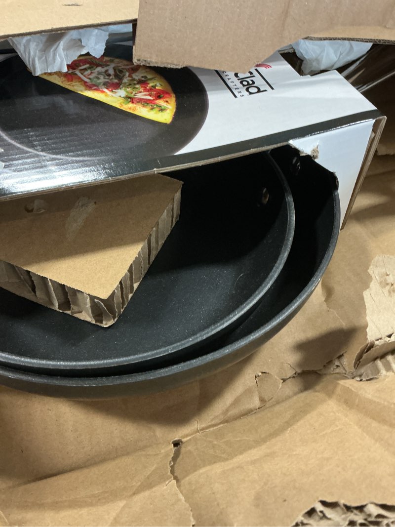 Condition photo showing Good Condition for All-Clad HA1 Hard Anodized Non Stick Fry Pan Set 2 Piece, 8, 10 Inch, Induction, Oven Broiler Safe 500F, Pots and Pans Set, Kitchen Frying Pans, Skillets, Premium Cookware, Home, Dishwasher Safe Black 2 Piece Set